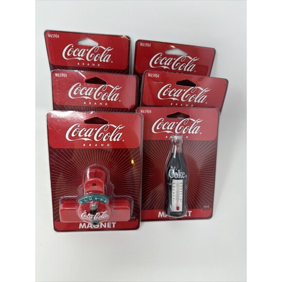Vintage Coca Cola Coke Refrigerator Magnet Collectible Lot of 6 COMPLETE SET 90s - Picture 11 of 12